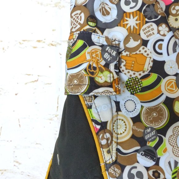 Penguin Munsingwear Swim Board Shorts Mens 30 Retro Slogans Button Pins Print - Picture 7 of 16